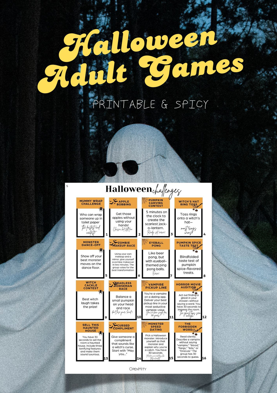 Halloween Adult Games - Printable