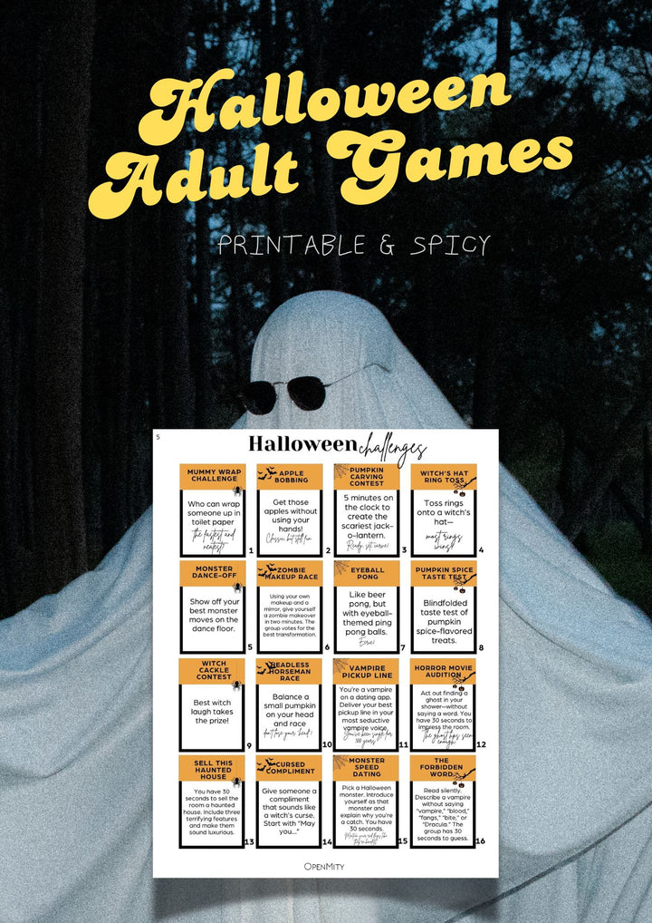Halloween Adult Games - Printable