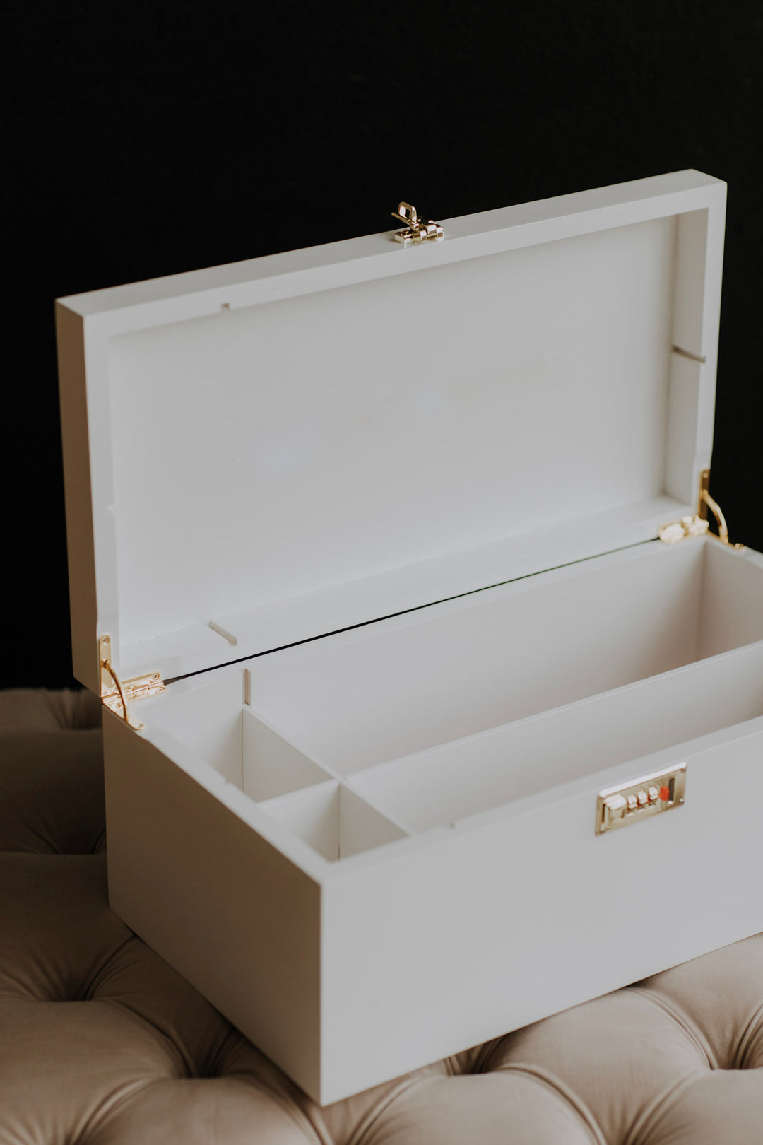 Lock box for adult toys wooden white OpenMity