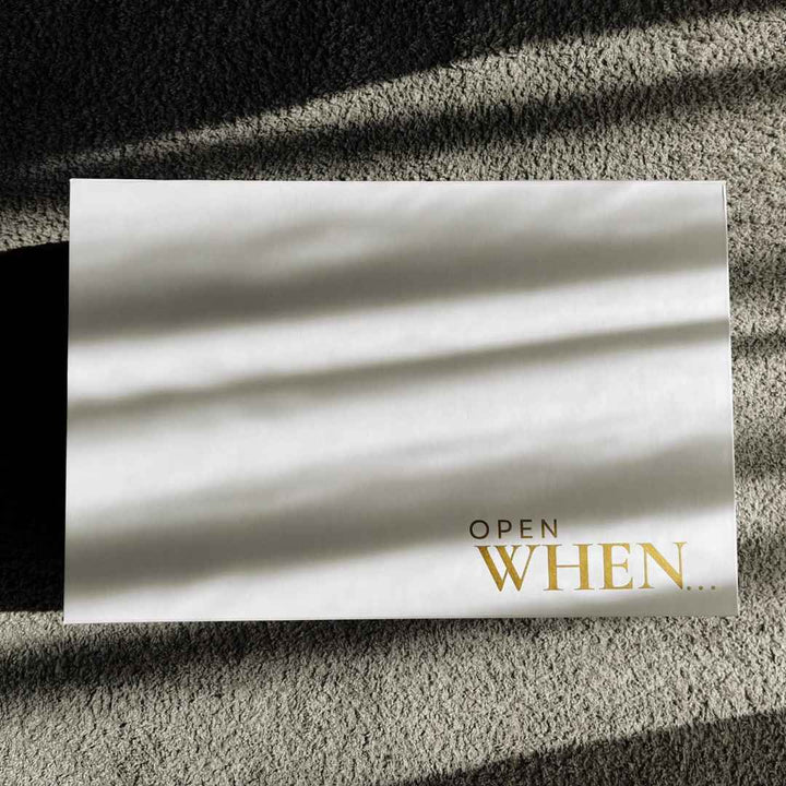 Open When gift box white large with magnet