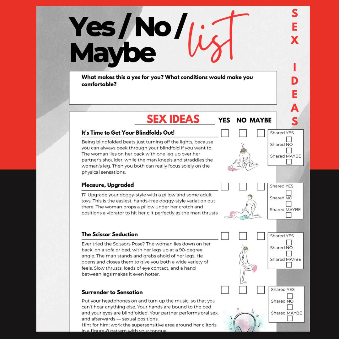 yes no maybe sex list OpenMit yromance