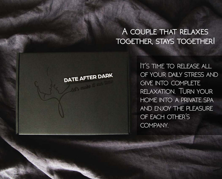 Date night box for couples "Date After Dark" with SPA kit