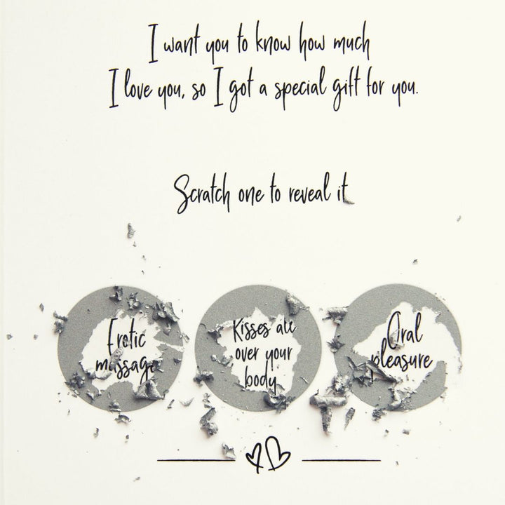 Naughty scratch off card for couples